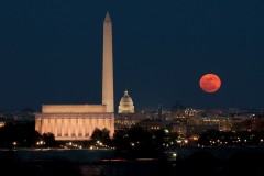 Supermoon Rising Over D.C.