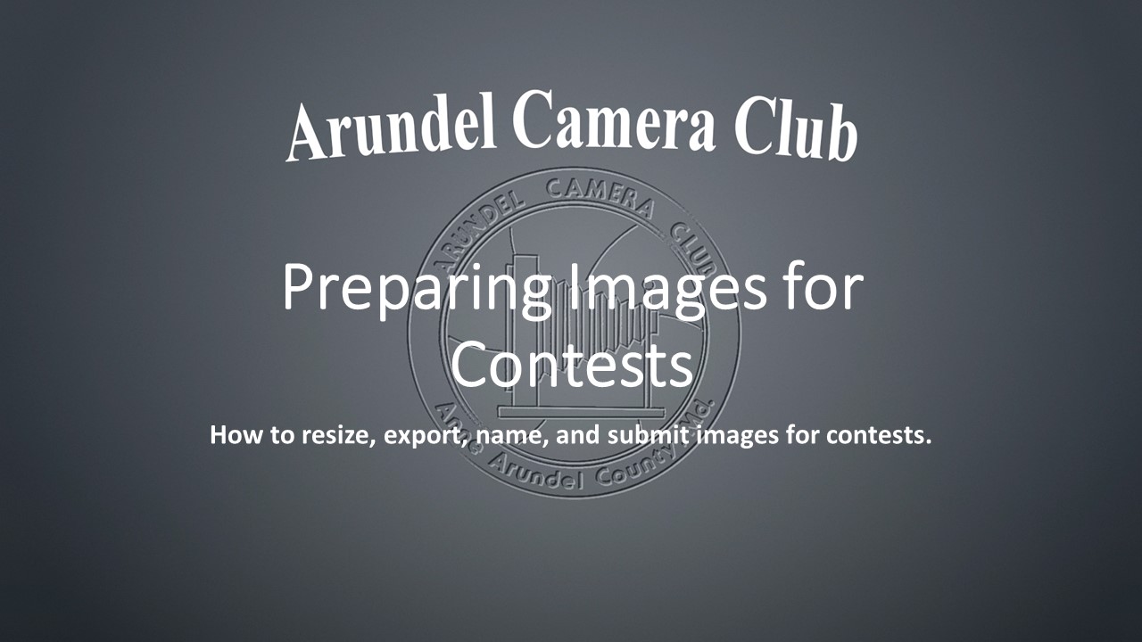 Preparing Images for Digital Contests