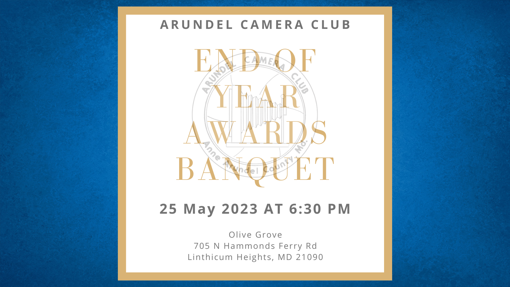 2023 May 25: End of Year Awards Banquet